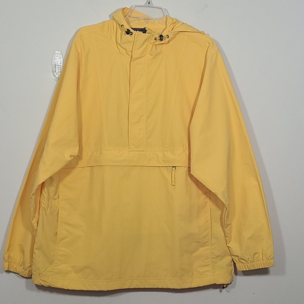 L.l.Bean Hooded Packable Windbreaker Men's Jacket Yellow Size XL